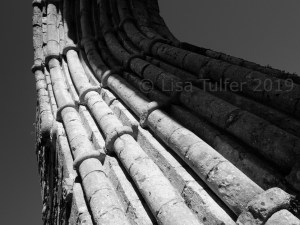 Mono photograph of detail of west doorway, Strata Florida Abbey