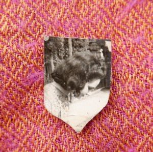 Image of a small black and white photograph of a teenage girl with dark hair.