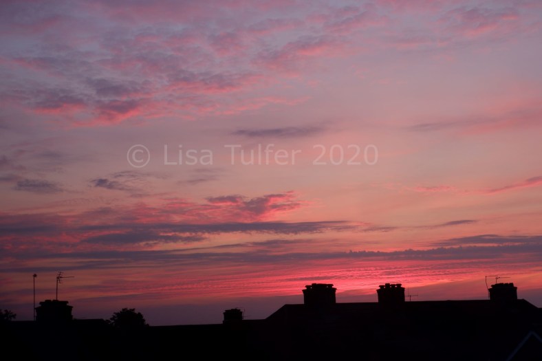 Sunset over rooftops