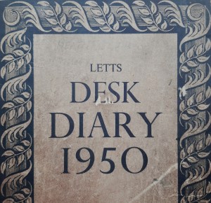 Front of diary - 'Letts Desk Diary 1950'